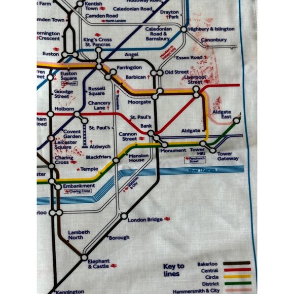 London Underground Map Apron With Adjustable Ties Cotton 1994 Design Kitchen - Picture 3 of 7